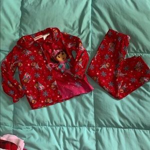 3T Nickelodeon Dora Snowflake pjs